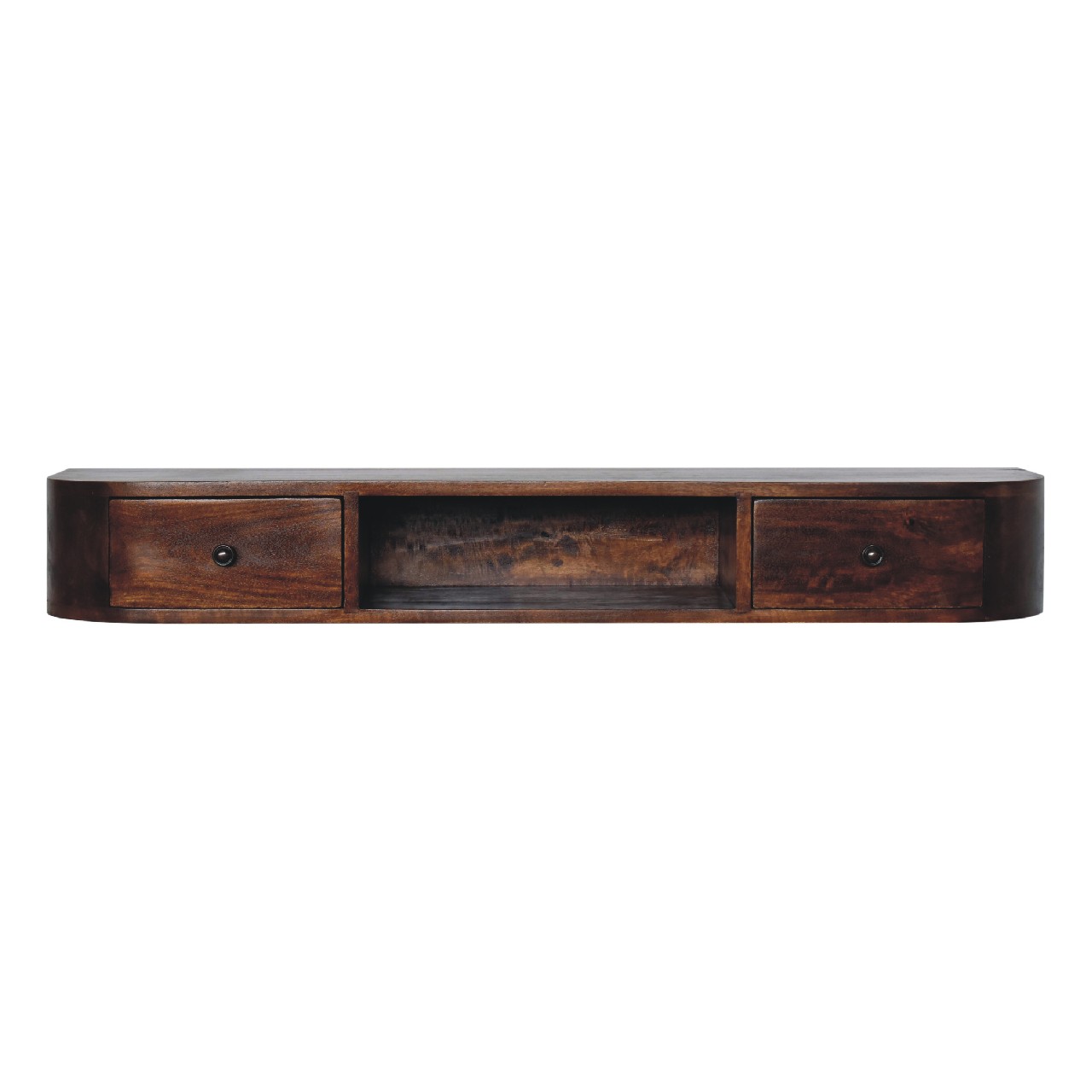 Lunar Floating Console | Wall-Mounted Solid Wood