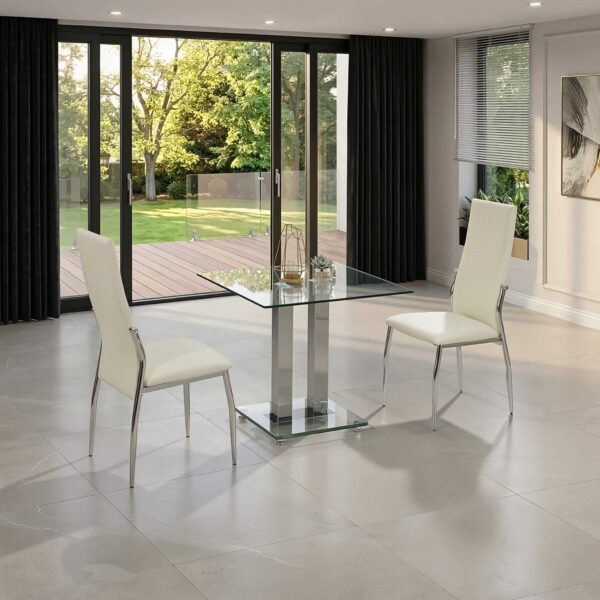 Ankara Small Dining Table Chrome