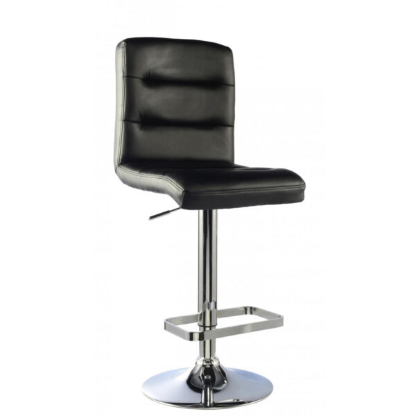 Bowden Bar Stool PU Chrome & Black (Set of 2)