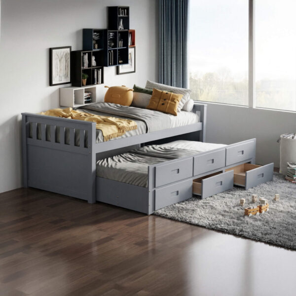 Captains Bed with Storage & Sleeper
