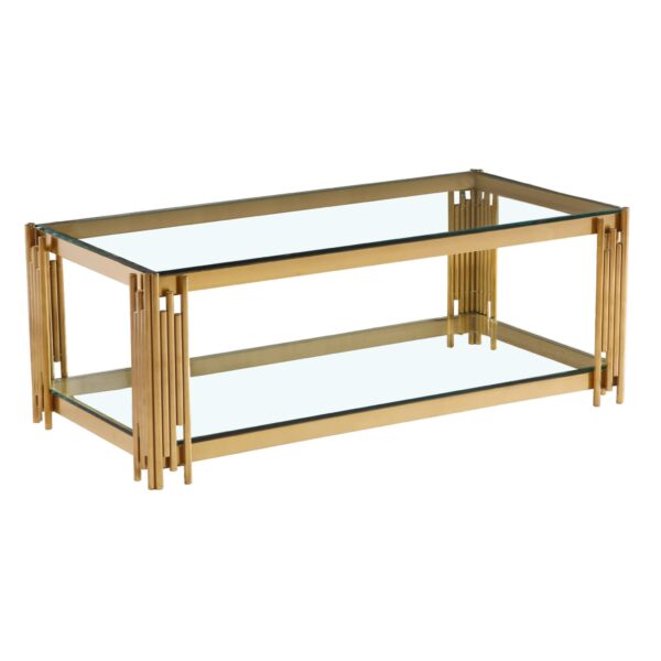 Cleveland Clear Glass Coffee Table