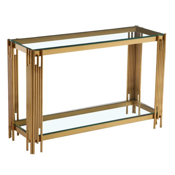 Cleveland Clear Glass Console Table