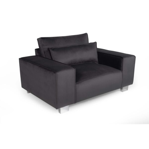 Harleston Fabric Sofa 1 Seater Steel
