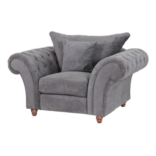 Huntley Fabric Sofa 1 Seater Grey