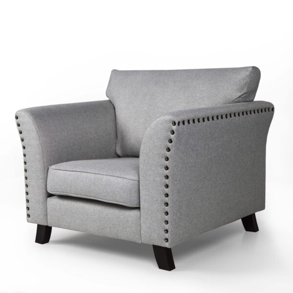 Linton Fabric Sofa 1 Seater Grey