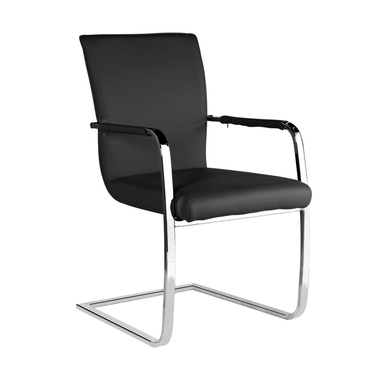 Una PU Arm Chairs Chrome (Set of 2)