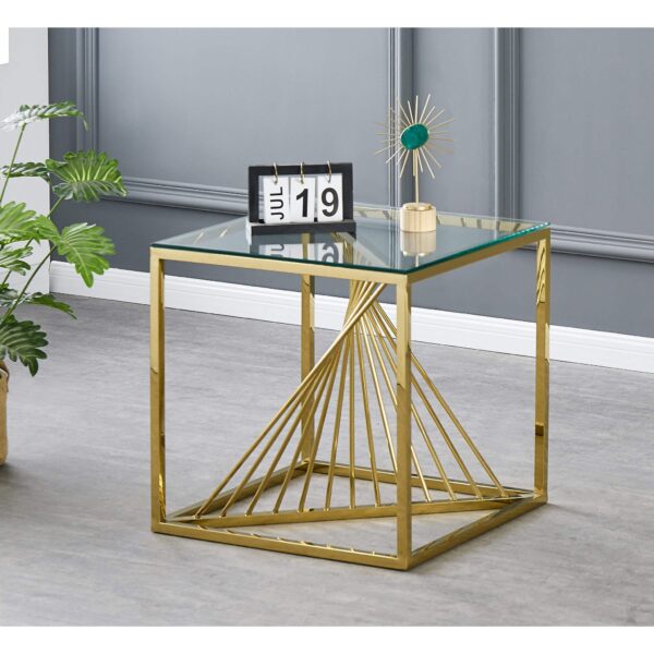 Vista Clear Glass Lamp Table